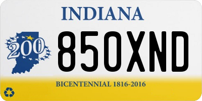 IN license plate 850XND