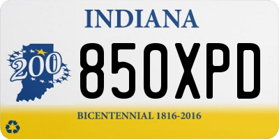 IN license plate 850XPD
