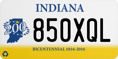 IN license plate 850XQL