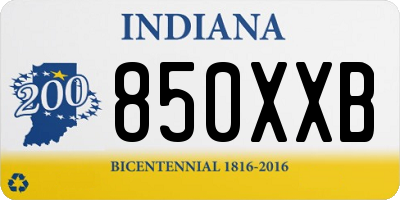 IN license plate 850XXB