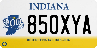 IN license plate 850XYA