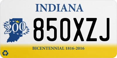 IN license plate 850XZJ