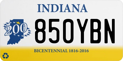 IN license plate 850YBN