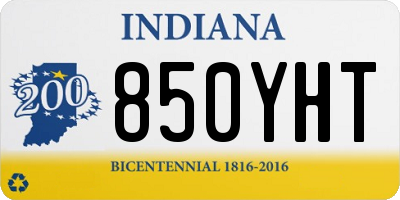 IN license plate 850YHT