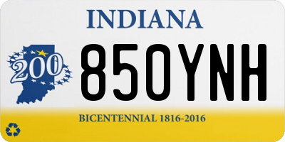 IN license plate 850YNH