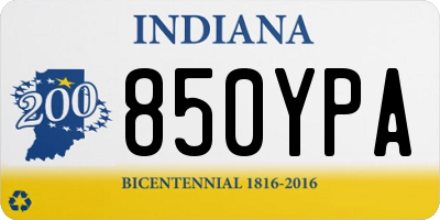 IN license plate 850YPA