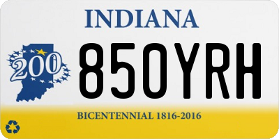 IN license plate 850YRH