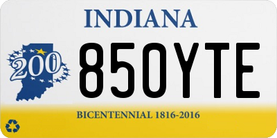 IN license plate 850YTE