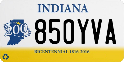 IN license plate 850YVA