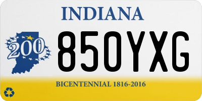 IN license plate 850YXG