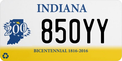 IN license plate 850YY