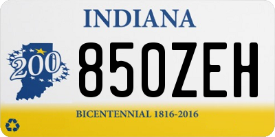 IN license plate 850ZEH