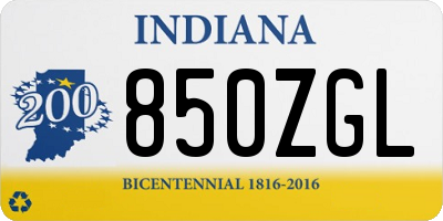 IN license plate 850ZGL