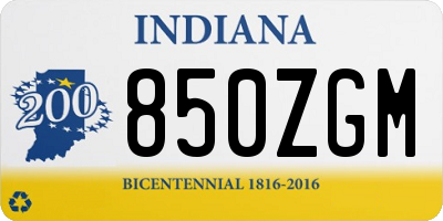 IN license plate 850ZGM