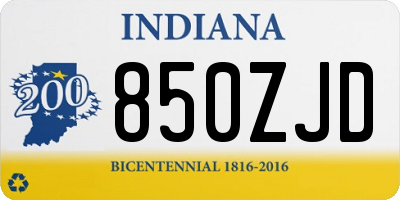 IN license plate 850ZJD