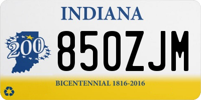 IN license plate 850ZJM