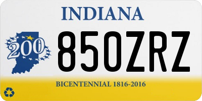 IN license plate 850ZRZ
