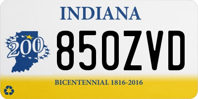 IN license plate 850ZVD