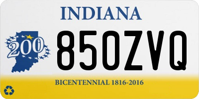 IN license plate 850ZVQ