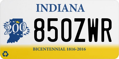 IN license plate 850ZWR