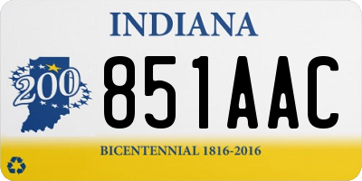 IN license plate 851AAC