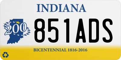 IN license plate 851ADS