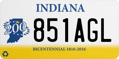 IN license plate 851AGL