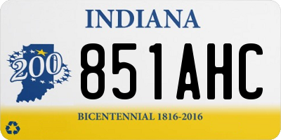IN license plate 851AHC