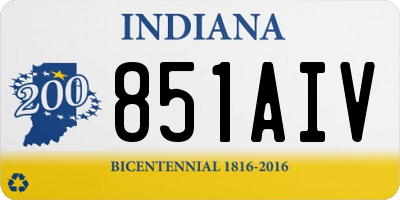 IN license plate 851AIV