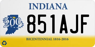 IN license plate 851AJF