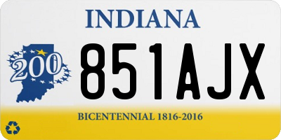 IN license plate 851AJX