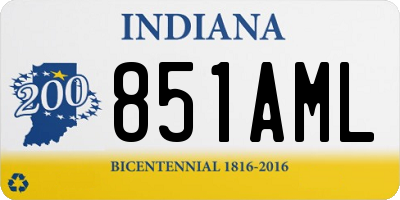 IN license plate 851AML