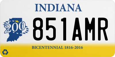 IN license plate 851AMR