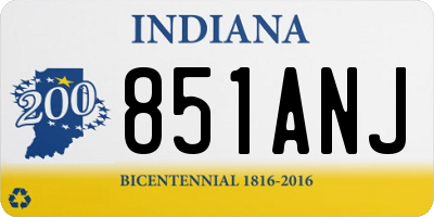 IN license plate 851ANJ