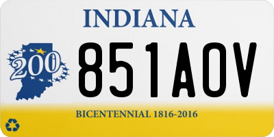 IN license plate 851AOV