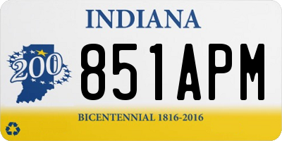 IN license plate 851APM