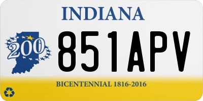 IN license plate 851APV
