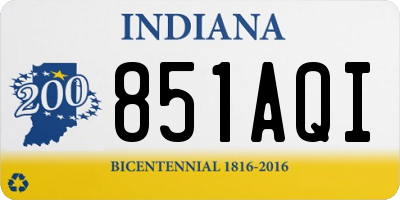 IN license plate 851AQI