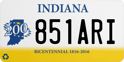 IN license plate 851ARI