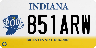 IN license plate 851ARW