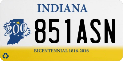 IN license plate 851ASN