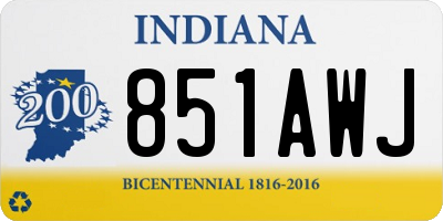 IN license plate 851AWJ
