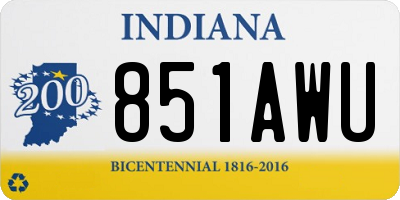 IN license plate 851AWU