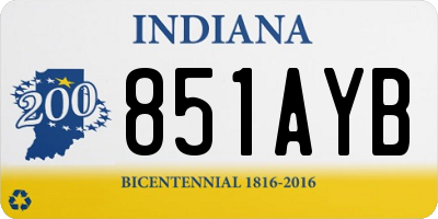 IN license plate 851AYB