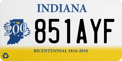 IN license plate 851AYF