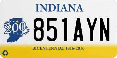 IN license plate 851AYN