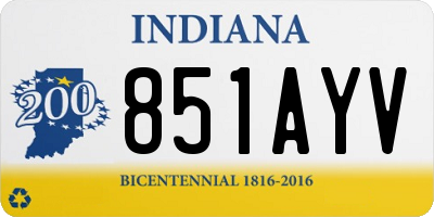 IN license plate 851AYV