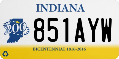 IN license plate 851AYW