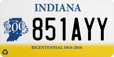 IN license plate 851AYY