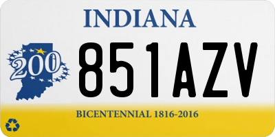 IN license plate 851AZV